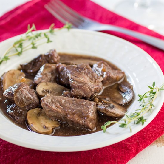 Crock Pot Beef and Mushrooms