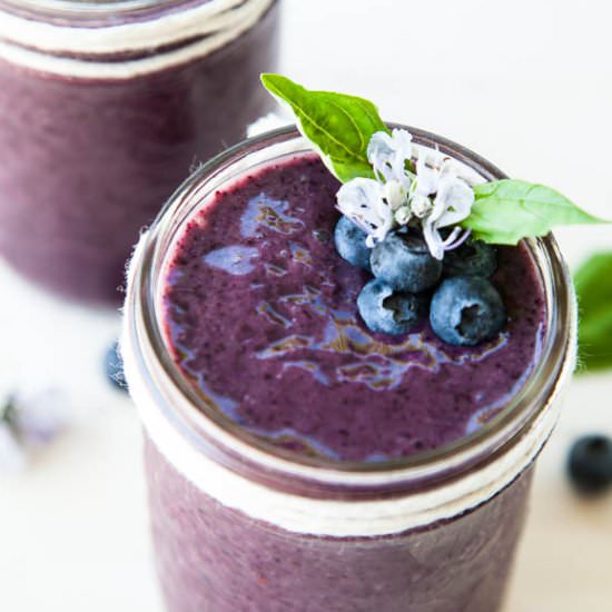 Blueberry Basil Smoothie