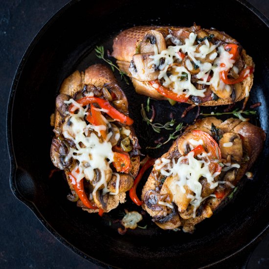 Onion Mushroom Bruschetta