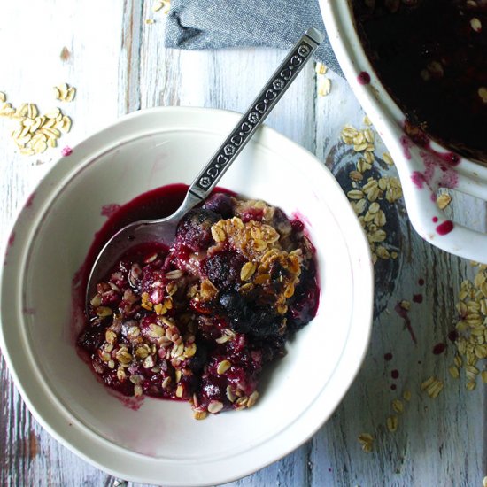 cherry berry crumble