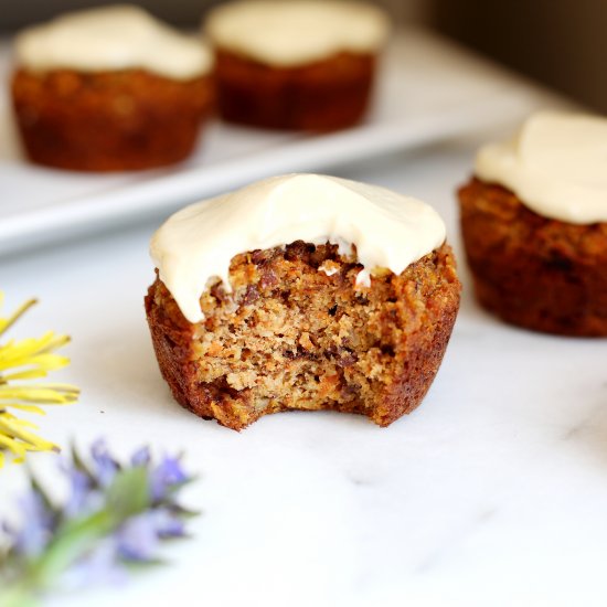 Healthy Carrot Cake Muffins (GF)