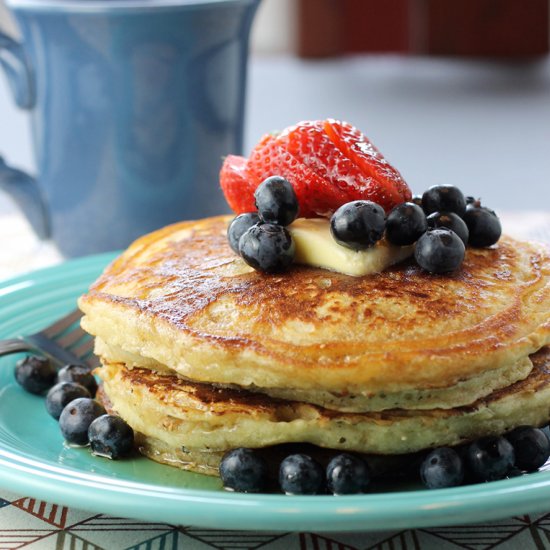 Toasted Oatmeal Pancakes