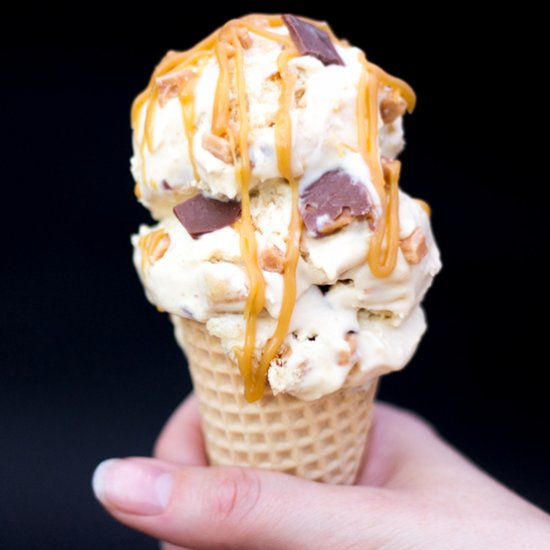 No Churn Salted Caramel Ice Cream