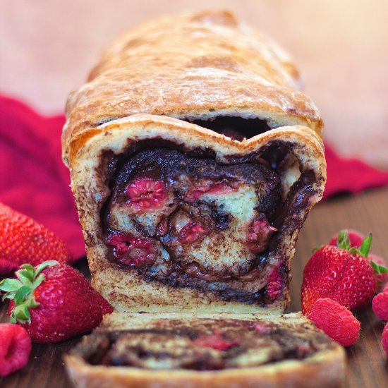 Dark Chocolate Berry Swirl Bread