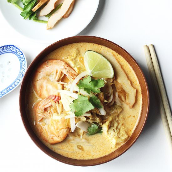 Chicken Laksa (Coconut Curry Soup)