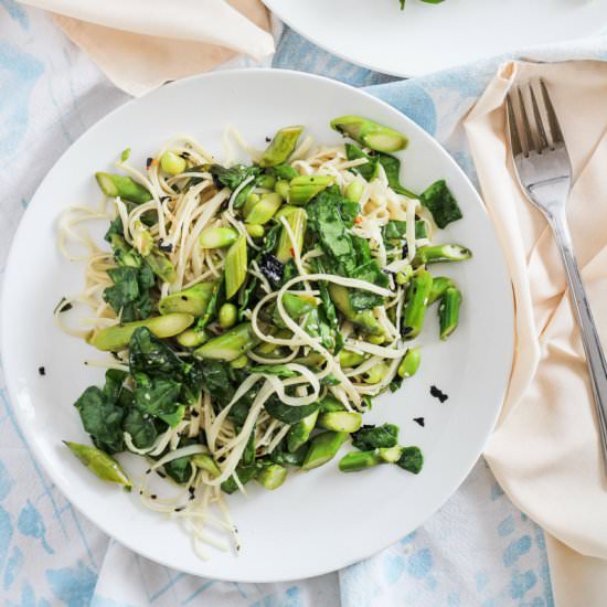 Quick + Easy Green Udon Noodles