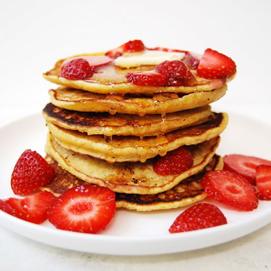 Strawberry Buttermilk Pancakes