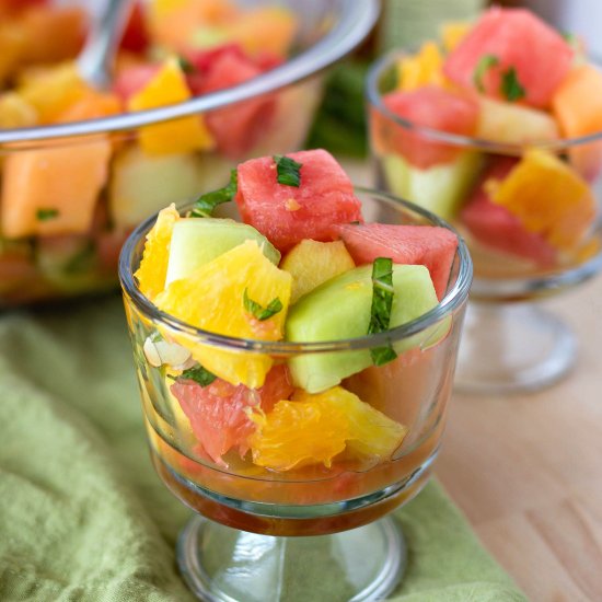 Pineapple & Melon Fruit Salad