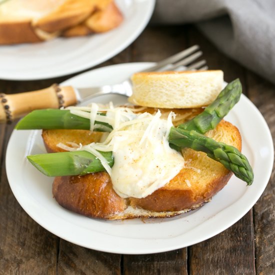 Asparagus Topped Eggs with Hats