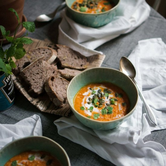 Red Lentil Soup with Coconut