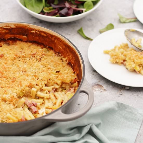 Leek and Bacon Macaroni Cheese