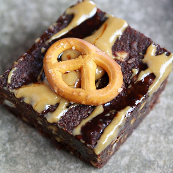 Raw Salted Caramel Brownies