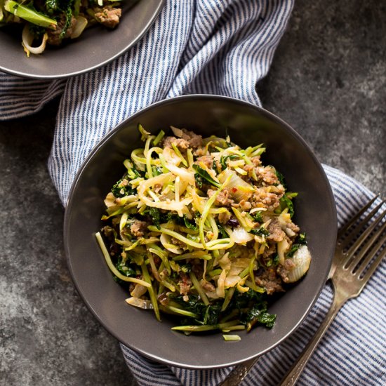 Easy Sausage and Cabbage Skillet