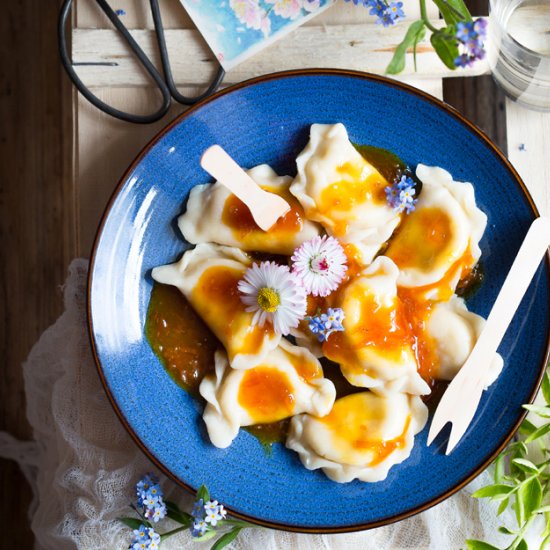 Cheese Dumplings with Orange Sauce