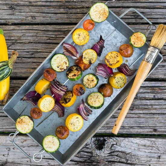 Grilled Cajun Veggie Kabobs