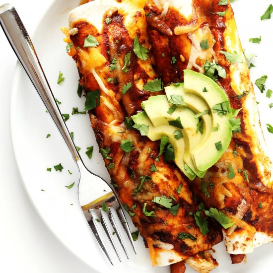 Ancho Chicken Enchiladas