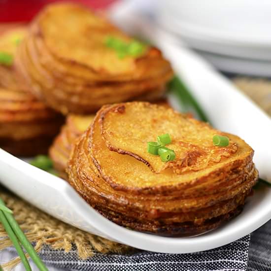 Crispy Potato Snack Stacks