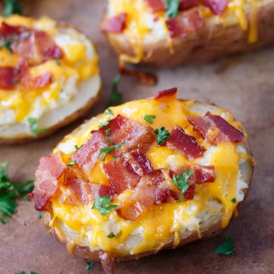 Twice Baked Bacon Ranch Potatoes