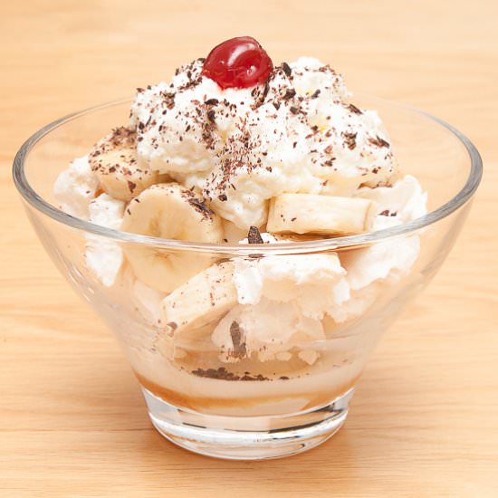 Banana and Maple Syrup Sundaes