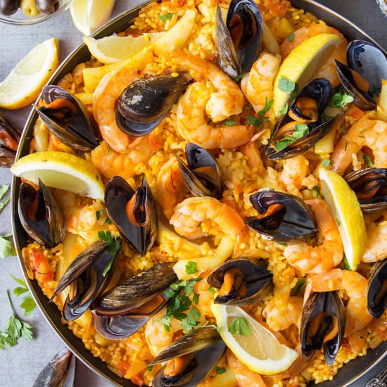 Spanish Seafood Paella