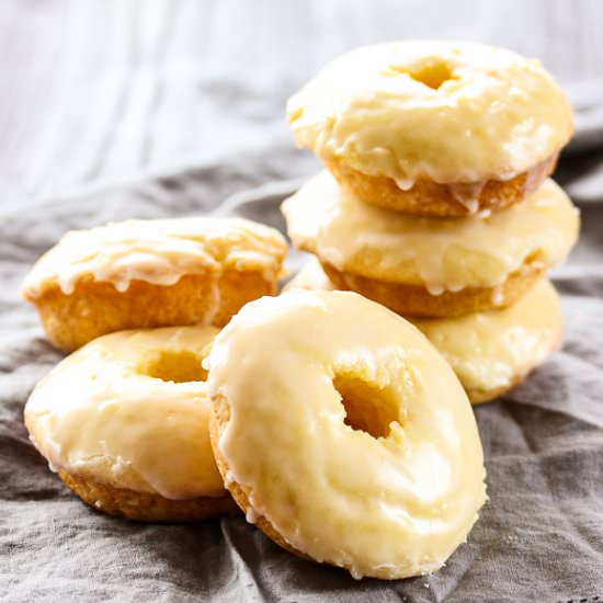 Baked Glazed Lemon Donuts