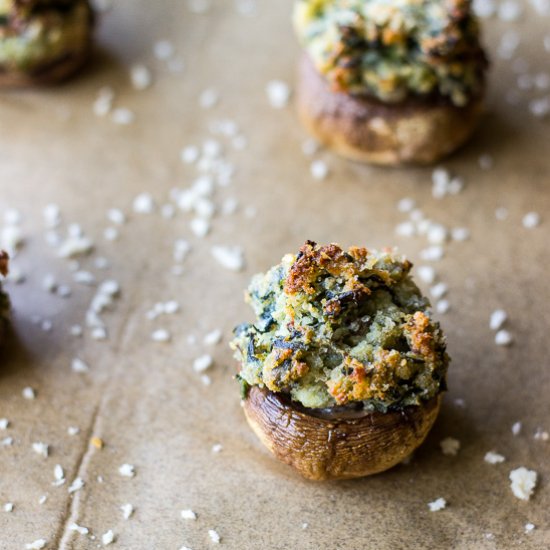 Spinach & Boursin Stuffed Mushrooms