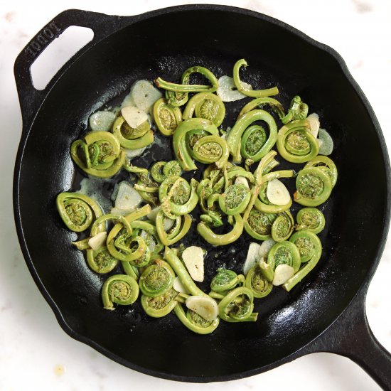 Fiddleheads with Lemon Butter