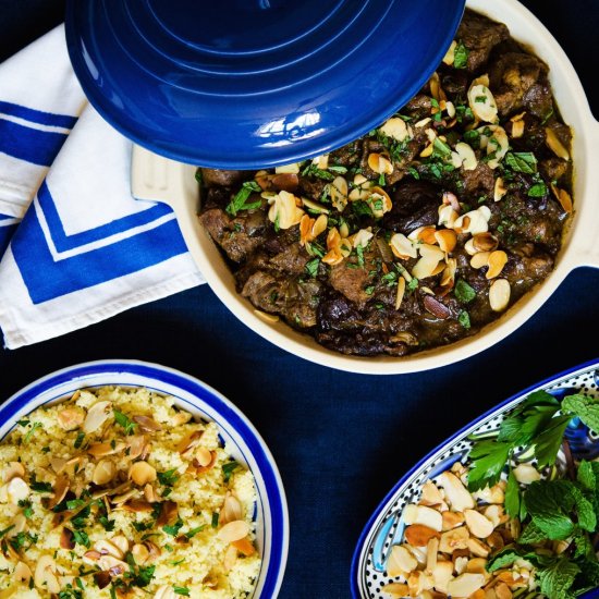 Lamb Tagine with Prunes and Almonds