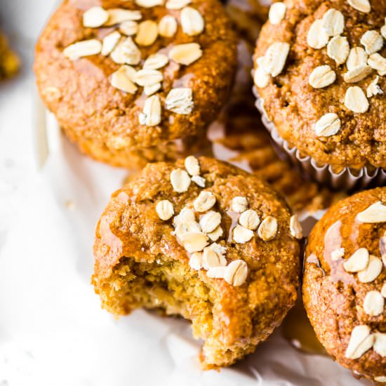 Flourless Honey Oat Ricotta Muffins