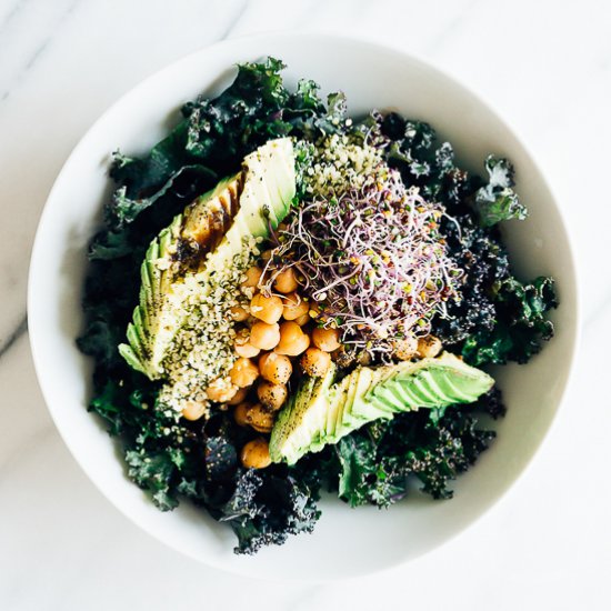 Kale, Avocado, & Sprout Salad