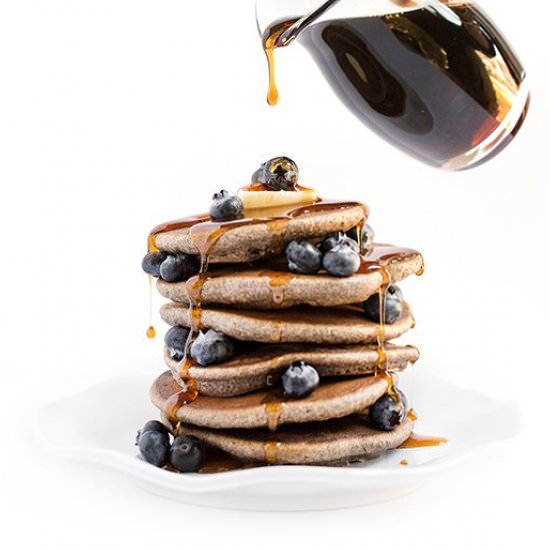 Blueberry Buckwheat Pancakes