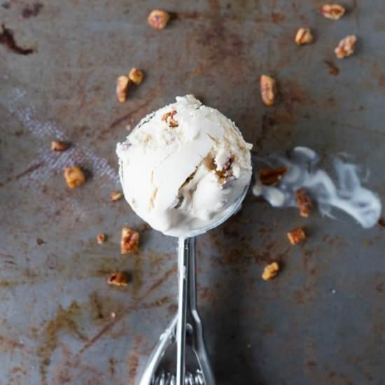 Homemade Butter Pecan Ice Cream