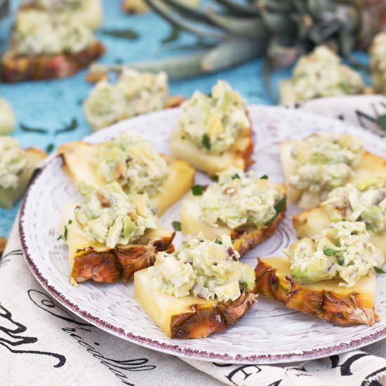 Chicken Salad on Pineapple Slices