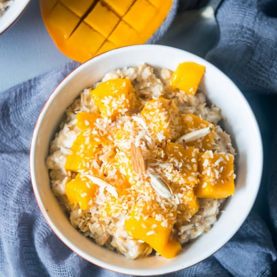 Coconut Mango Oatmeal- Vegan