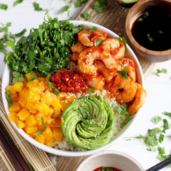 Spicy Shrimp Sushi Bowl