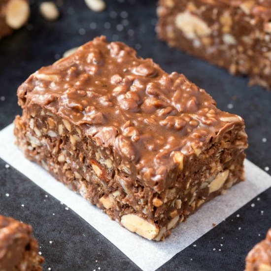 Healthy No Bake Paleo Crunch Bars