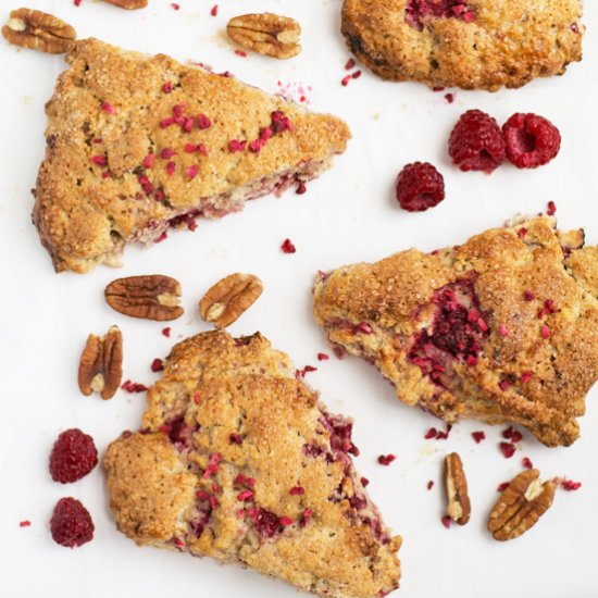 Raspberry and Pecan Scones