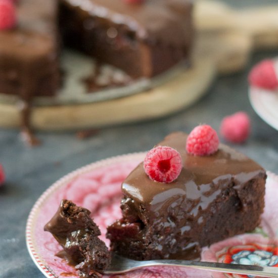 Chocolate, Raspberry Fudge Cake