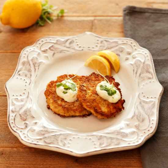 Easy Tuna Cakes & Aioli Sauce