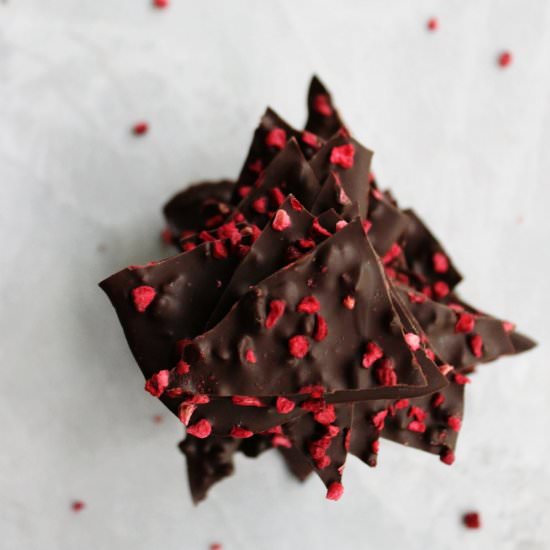 Raspberry-Vanilla Chocolate Bark