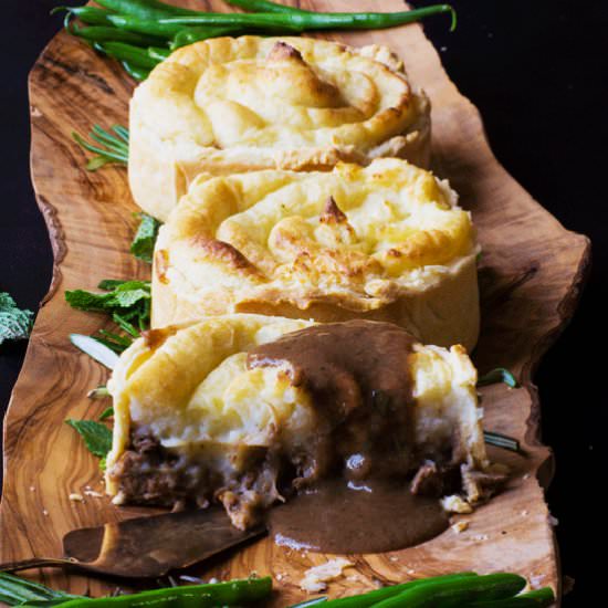 Minted Lamb Pies with Mash Topping