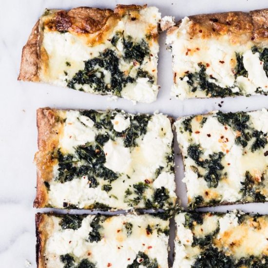 Goat Cheese Spinach Pizza