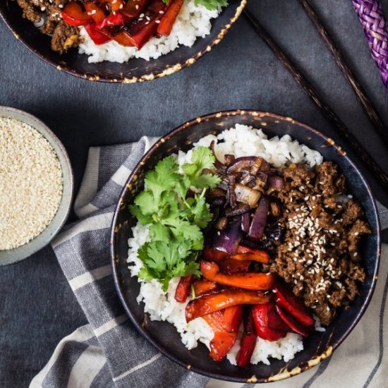 Asian Beef Rice Bowl