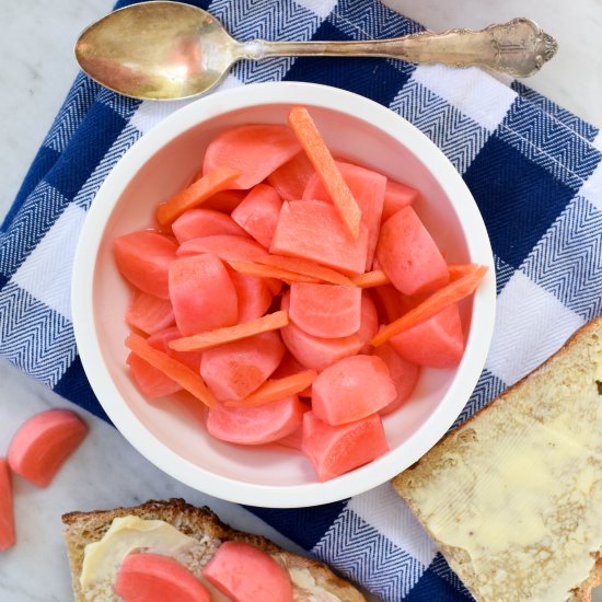 Gingery Pickled Radishes