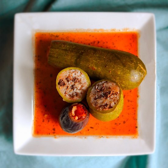 Stuffed Zucchini and Eggplant