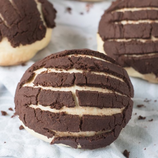 Vegan Mexican Chocolate Conchas