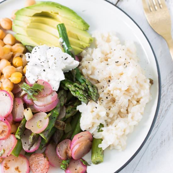 Roasted Radishes with Almond Cheese