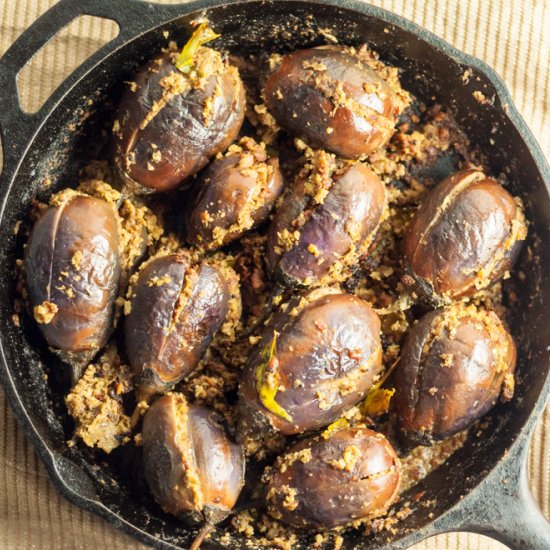 Stuffed Baby Eggplants