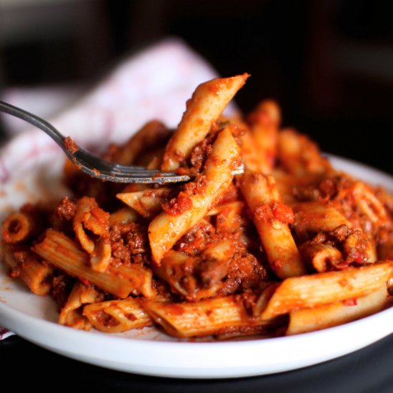 Pasta Bolognese with 7 Veggies