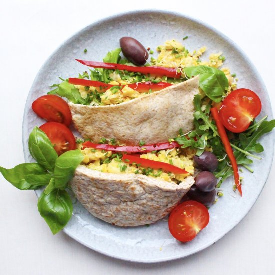 Mediterranean Chickpea Tuna Pittas